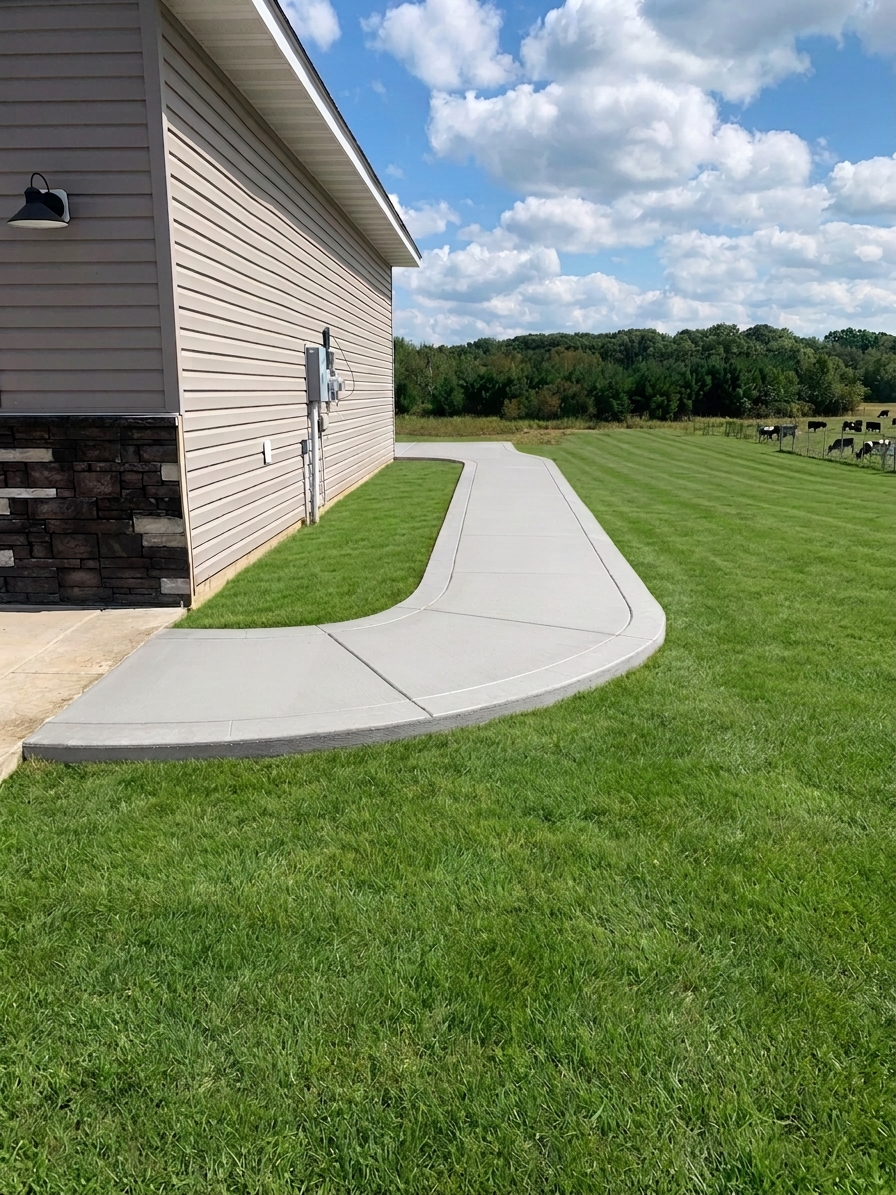 Sidewalk with Edging Sample Photo of Concrete Sidewalk