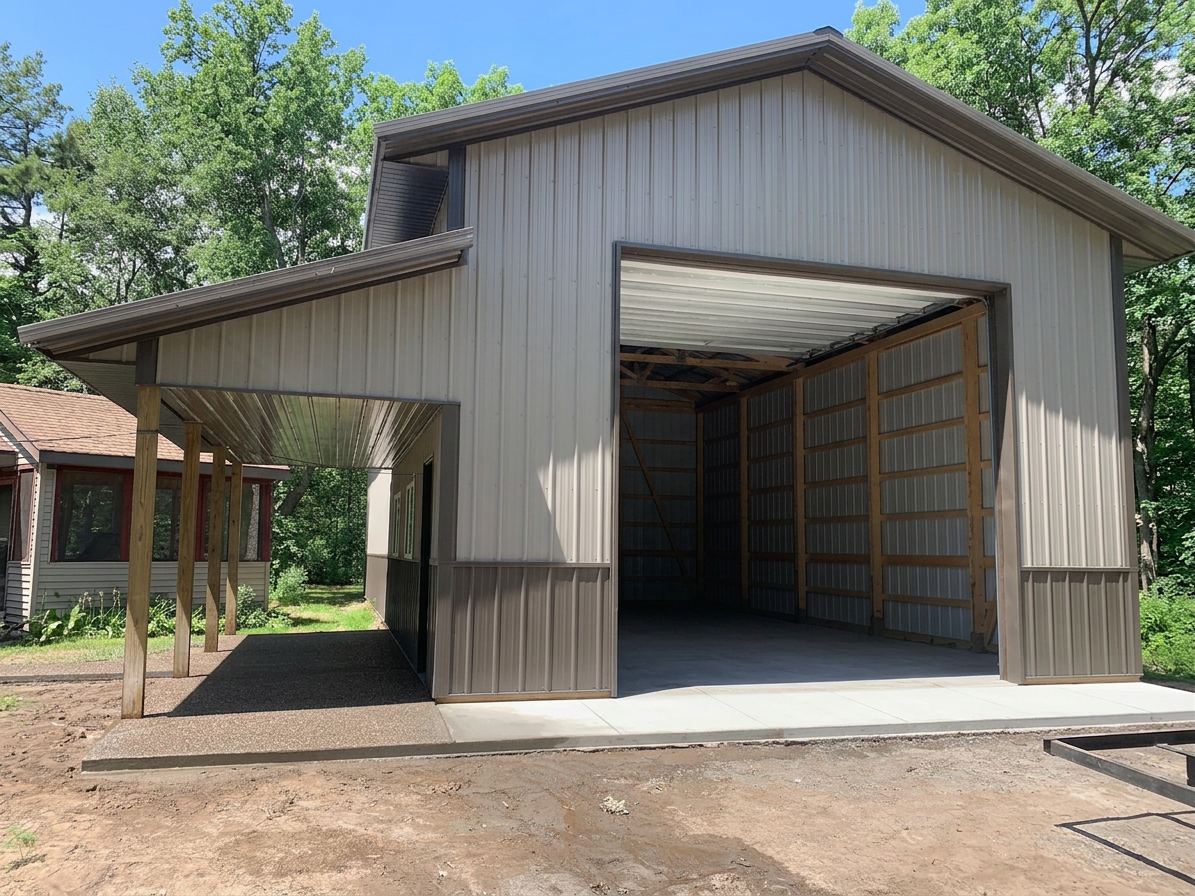 Pullbarn Garage Sample of Concrete Garage