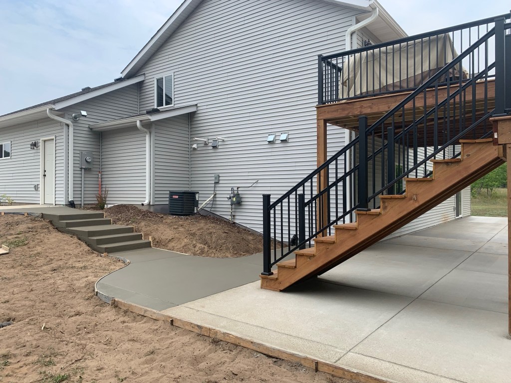Under Deck Patio and Walkway with Steps Sample
